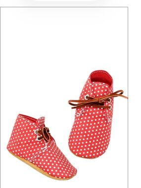 MON PETIT unisex The Oxford Minnie Dot Soft Leather Shoes